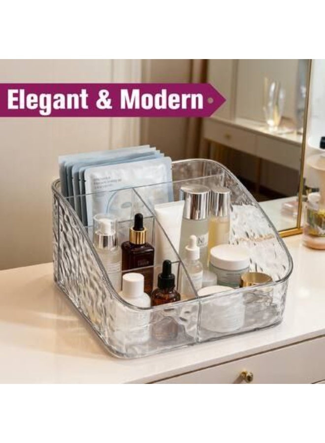 Remote Control Organizer Transparent Acrylic Storage Box TV Remote Control Holder Table Organizer Boxes For Living Room Bedroom Multiple compartments for organizing - Image 2